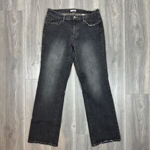 Tint Dark‎ Grey Mid Rise Bootcut Jeans Women's Size 10 Slighty Distressed